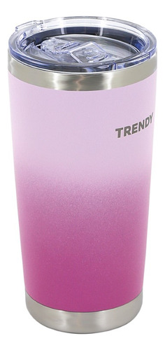 Vaso Termico Trendy 600ml Acero Inoxidable Rosa Y Fucsia