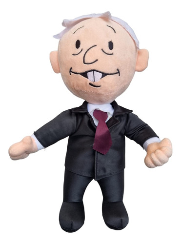 Muñeco De Peluche Suave De Amlo Con Traje Y Corbata, 35cm Pr