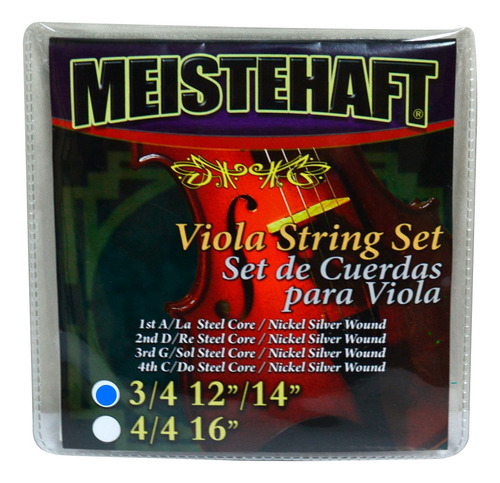 Set De Cuerdas Para Viola 3/4 Meistehaft