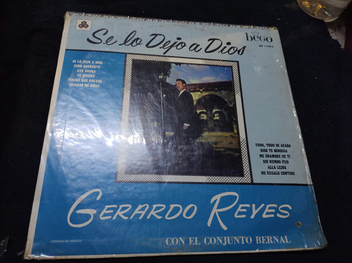 Gerardo Reyes Se Lo Dejo A Dios 'bego' Vinyl,lp,acetato 
