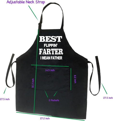 Delantal Para Hombre Para Parrilla De Barbacoa Mejor Flippin