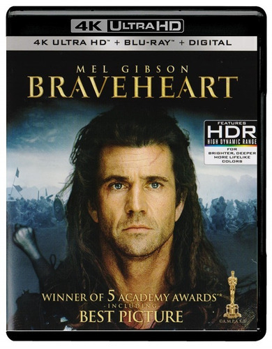 Corazon Valiente Braveheart Pelicula 4k Uhd + Blu-ray 