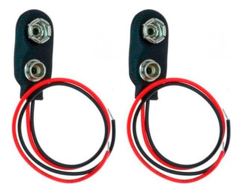 Kit 2 Clip Bateria 9v Conector Encaixe Rabicho Tipo 1