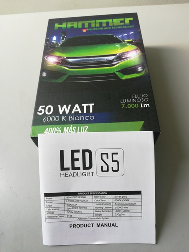 Bombillo Led (h4 12-30v 7000lm Hammer Silver Bright