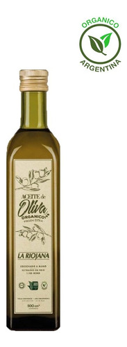 Aceite De Oliva Orgánico Extra Vírgen 500ml La Riojana