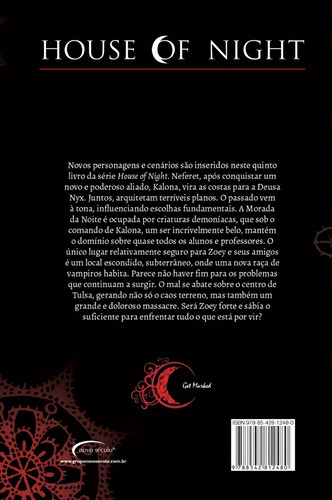 Caçada, de Cast, P. C.. House of Night (5), vol. 5. Editorial Novo Século Editora e Distribuidora Ltda., capa mole em português, 2017