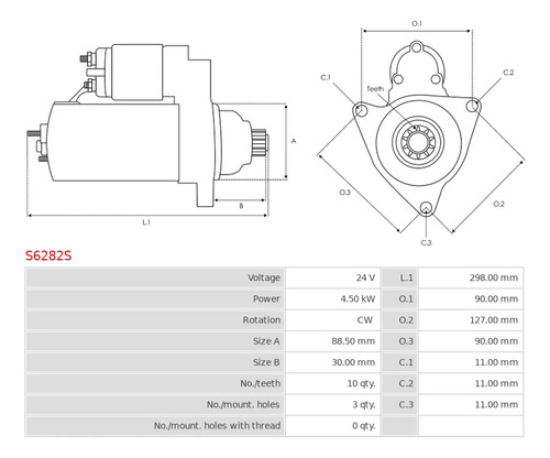 Motor Partida 24v 10d Caterpillar 924g 6.0 Gz 2002-2003