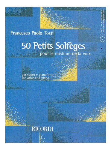 50 Petits Solfeges Pour Le Medium De La Voix, Per Canto E Pi