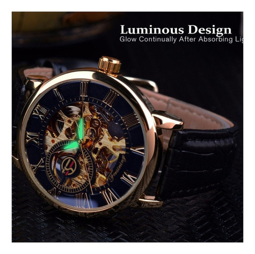 Reloj Forsining Fashion Mechanical Skeleton Para Hombre