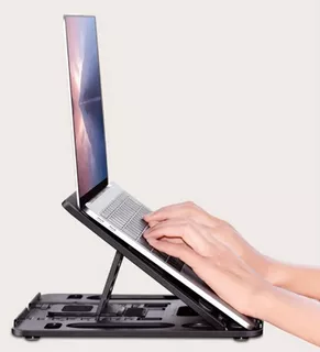 Soporte Para Laptop Macbook Plegable Regulable Base Girable*