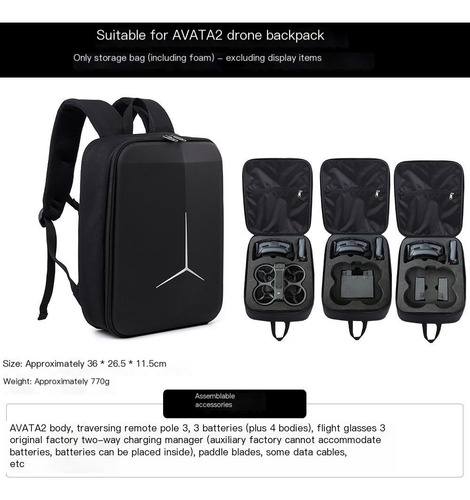 Para Dji Avata 2 Drone Bolsa Organizador Mochila Mochila