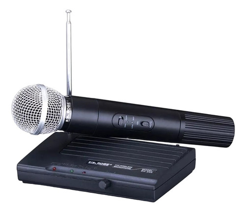 Sistema De Micrófono+receptor Profesional Inalámbrico Sh-200 Color Negro