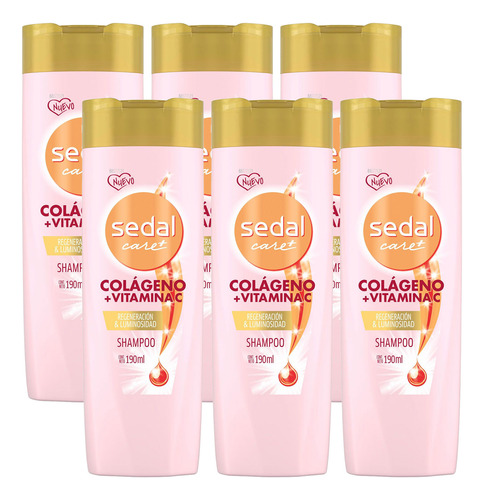 Pack Shampoo Sedal Colágeno Y Vitamina C 190 Ml