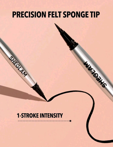 Sheglam-delineador Liquido, Uninterrupted Waterproof Color Negro Efecto Mate