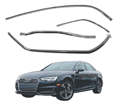 Barras Acrílicas Drl Farol Audi A4 L 2016 17 18 19