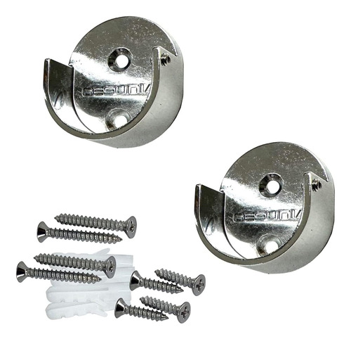 Closet Rod Support Flanges With Screw On Attachment | Heavy