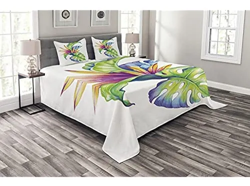 comprar Colcha De Plantas Ambesonne, Hojas Tropicales Y Monstera Con