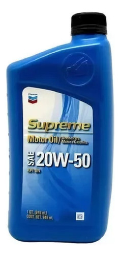 Chevron Sae 20w 50 Supreme Caja 12 Pz/ 946 Ml Msi