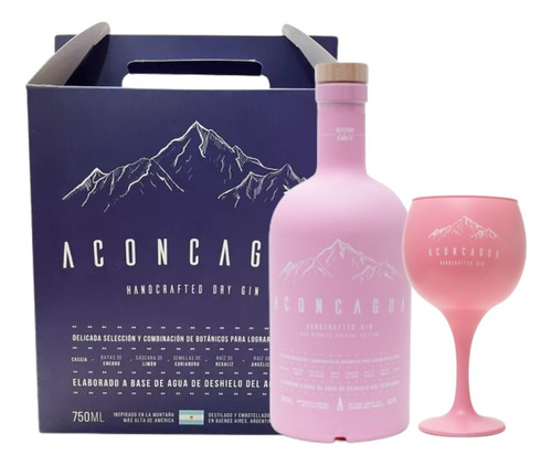 Gift Box Gin Aconcagua Frutos Rojos + Copón Rosa Regalo