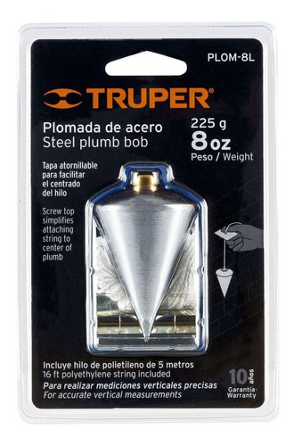 Plomada de Acero, 8 Oz