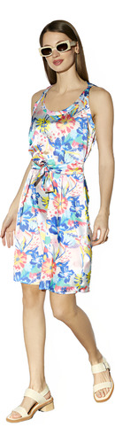 Vestido Estampado Sin Mangas Geovana Mujer Asterisco