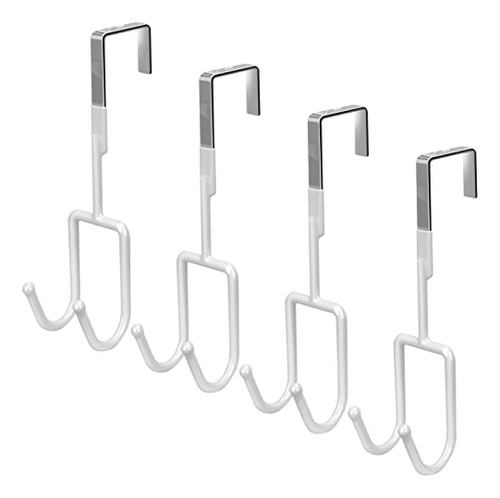 Over The Door Hooks, 4 Pack Door Double Hangers With So...