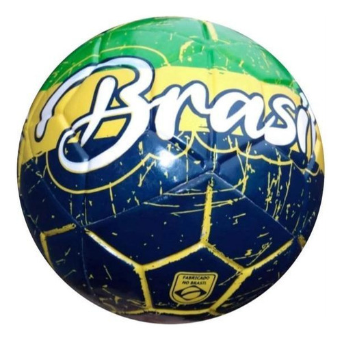 Bola Futebol Pvc Nº 5 Time Brasil Proball Sports 6 Gomos Cor Preto