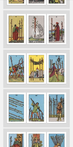 Tarot Rider En Pdf (para Imprimir) Arcanos Mayores Y Menores