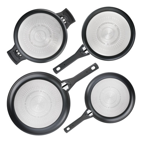 Imagen 9 de 10 de Batería De Cocina T-fal Hard Titanium 12pz Inducción Francia