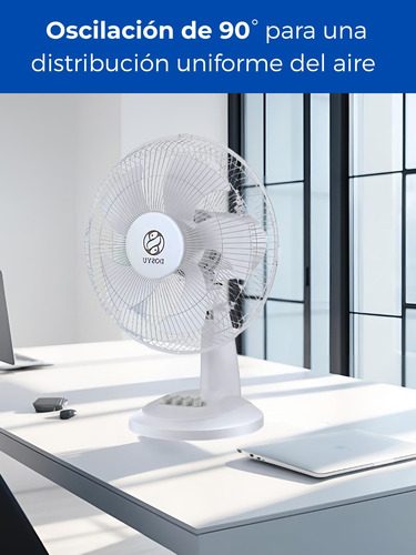 2 Pack Ventilador Portátil Abanico Escritorio Mesa 5 Aspas Blanco