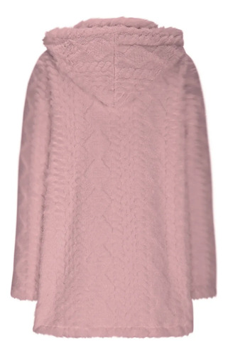 Chaqueta De Punto De Manga Larga Con Capucha De Felpa Para Mujer