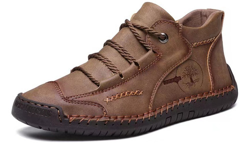 Hombres Casual Moda Zapatos De Cuero De Senderismo Caminar