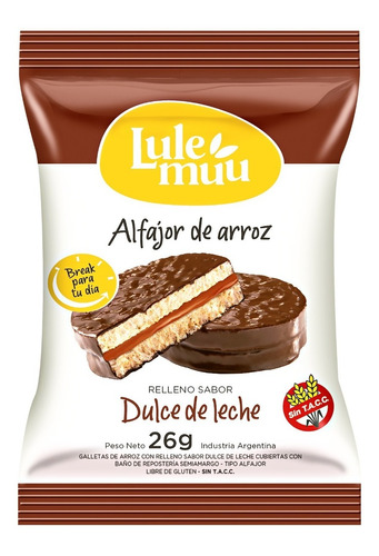 Alfajores De Arroz Lulemuu  - 12 Unidades