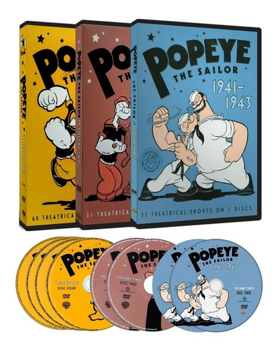 Kit Dvd Popeye The Sailor 1930's ( 1933-1943 ) Completo | Parcelamento sem  juros