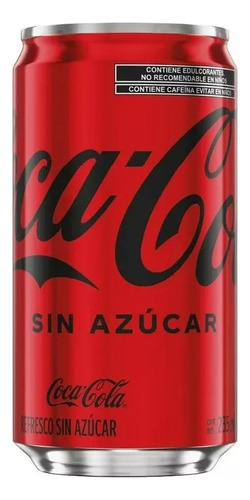 Refresco Coca Cola Sin AzĂșcar Mini Latas 6 Pzs De 235 Ml C/u