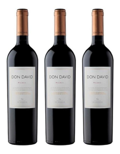 Vino Don David Malbec 750ml X3 Unidades Fullescabio