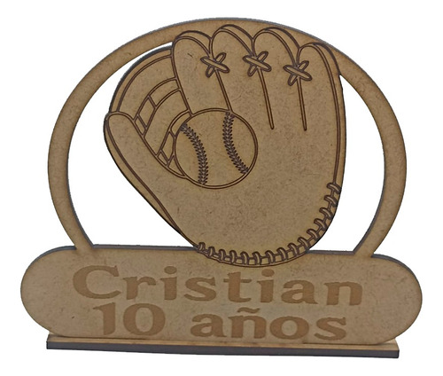 Servilletero Personalizado Fiesta Beisbol Deporte 15 Pza Mdf