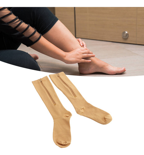 Para Para Ct Calcetines Compresión Para Mujer Con Cierre,