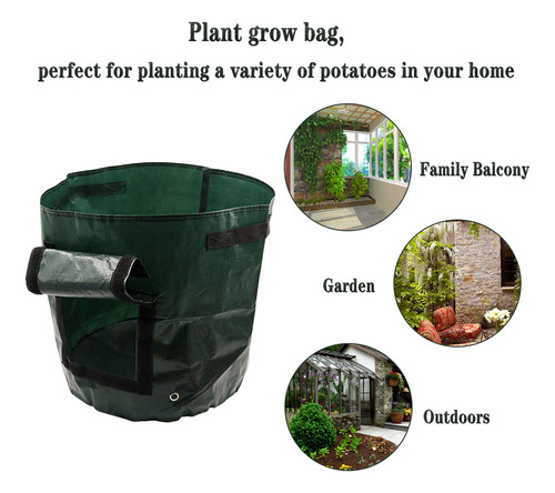 2pcs 1 + 5 Galones Planta Papa Crecimiento Bolsas Contenedor