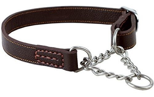 Imagen 1 de 7 de Collar De Estrangulador De Cuero Para Perro Martingala,