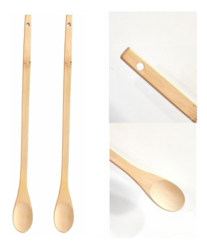 Cuchara De Madera Cocina Gastronomica Chef 3 Unidades 45 Cm