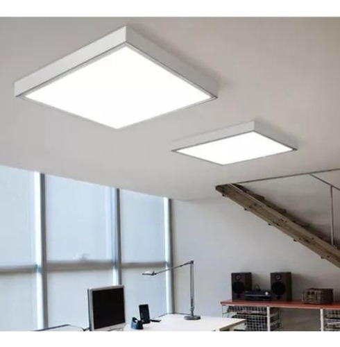 Plafón Cuadrado De Techo Led 30w 44x44 Cm Backlight Lumenac Estructura Blanco cálido