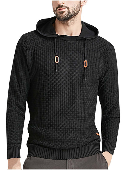 men's chunky knit moletom com capuz