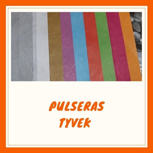 Pulseras Papel Tyvek Lisas Entrega Sabados Y Domingos