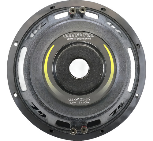 Subwoofer Ground Zero 10'' Radioactive 2+2 Ohms 600 Wrms Cor Preto