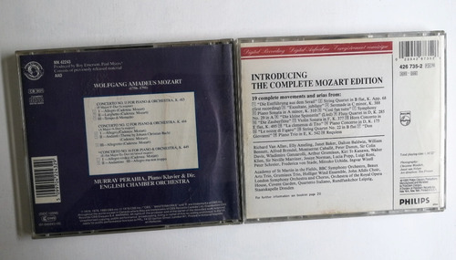 Imagen 2 de 3 de Musica Clasica Complete Mozart Edition Perahia Piano Concert