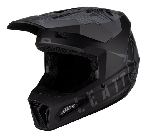 Capacete Cross Leatt Moto 2.5 Preto Cinza Leve Top @# Cor Branco/Preto Tamanho do capacete 59-60L