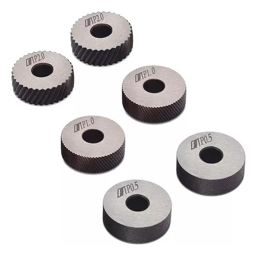 Herramienta De Moleteado De Torno Metal De Doble Rueda 7pcs