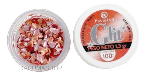 Glitter Comestible Estrellas Corazones Glit 1,3g Belgrano