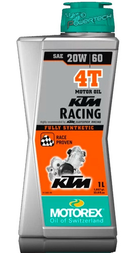 Aceite Motor Motorex Ktm Racing 4t 20w60 Full Sintetico 1l